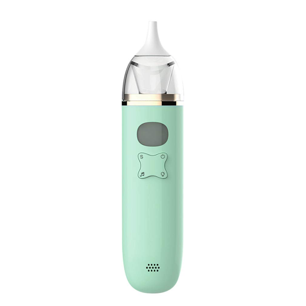 Eléctrica Aspirador Nasal, Nariz Del Bebé Del Lechón Con Música Y Pantalla LCD, Claro Congestión Narices Rápidamente Y Suavemente Seguridad Higiénica, Para Los Recién Nacidos Y Niños Pequeños,Verde