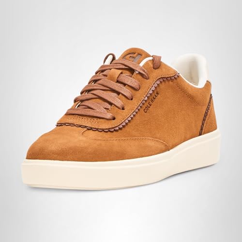 Cole Haan Cole Haan Women's Grand Crosscourt Arlowe Sneakers, Tobacco Suede/Ivory, 8.5-C US