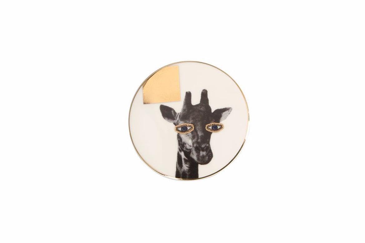 Porland Wild Life Giraffe 10 cm Bardak Altlığı, Çok Renkli