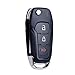 MechanMagic Flip Key Fob Replacement Compatible for Ford F-150 F-250 F-350 2015-2022 Explorer (2016-2022) F-350 F-450 Ranger Ecosport Bronco Ignition Key Keyless Entry Remote N5F-A08TAA