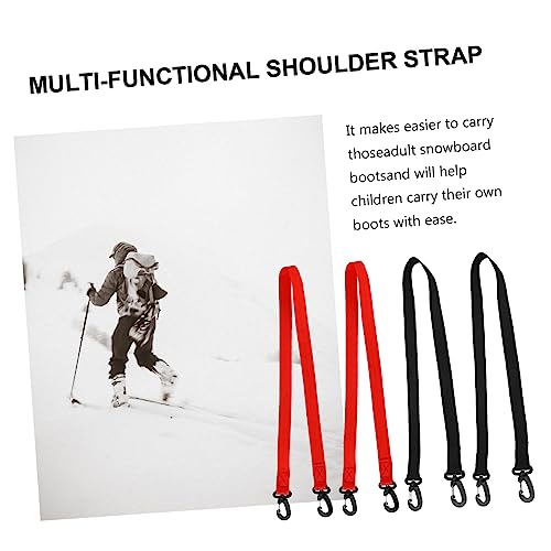 Baluue 12 Peças tiras de bota de esqui botas de esqui bastões de esqui ajustáveis prancha de snowboa