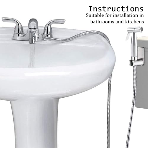 Bidet Edelstahl Handbrause, Toilettensprühgerät Edelstahldusche und Baby-Stoffwindelsprüh-Kit - mit Wasserhahnspender, Schlauch- und Hakentoilette oder Wandhalterung
