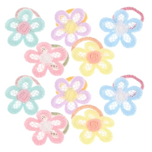 NOLITOY Lot de 30 Élastiques Fleuris Mignons pour Cheveux de Petites Filles – Élastiques Doux et Extensibles – Accessoires Colorés pour Coiffures D’Garçon et Filles – École et Loisirs