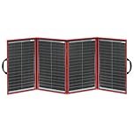 DOKIO 220W 18V Foldable Solar Panel Kit Lightweight(9.7lb, 26x19inch) Monocrystalline(HIGH Efficiency) with Controller USB Output to Charge 12V Batteries (All Types: Vented AGM Gel) RV Camper Boat