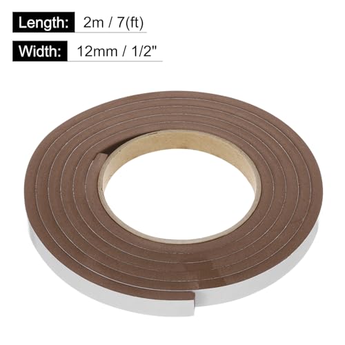 Image of uxcell 3pcs Rolls Single Sided Foam Tape Removeable EVA Sponge Mounting Tape Strong Adhesive Tape Strips(Brown, 7ft x 1 /2 inch x 1 /4 inch) for Home Paint Wall Hanging Poster Decor
