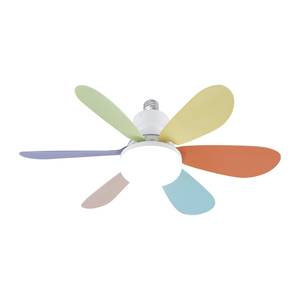 wonderlamp - Ventilador y Bombilla de techo LED Altari E27 Multicolor 18W con Mando a Distancia y CCT 3000-4000-6000K