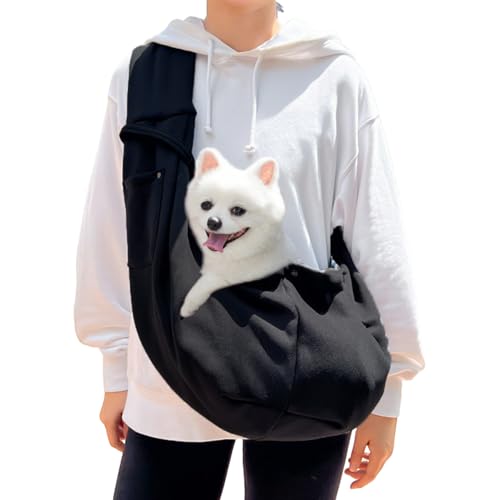 ペットキャリースリング - 調整可能 ペット キャリーバッグ - 猫用スリングキャリア - 中小型の子猫と子犬用アウトドア旅行散歩