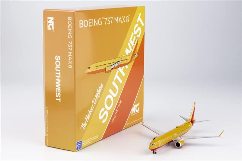 Miniatura 6 de Modelo NG Southwest Airlines para Boeing B737 MAX8 N871HK 1/400 DIECAST modelo preconstruido