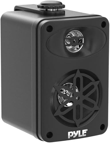 Vista 43 de PyleUsa Par de altavoces Bluetooth para interiores y exteriores, 200 W, doble impermeable, 3.5 pulgadas, sistema de rango completo de 2 vías con Rojo