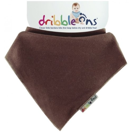 Dribble Ons Baby Bandana Bibs, Brown