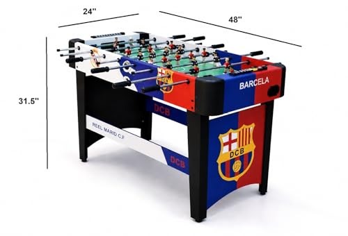 Image of BOOT BOY Foosball Table II Original Dominator Soccer II Compressed Wood Construction II 48 Inch Competition Size Indoor Foosball Game W /6 Balls II Adults II Kids II Homes II Small Office