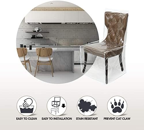Mardili Plastic Dining Chair Protector(4 Pack)