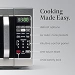 Farberware Countertop Microwave 700 Watts, 0.7 Cu. Ft. - Microwave Oven With LED Lighting and Child Lock - Perfect for Apartments and Dorms - Easy Clean Stainless Steel - Image 3