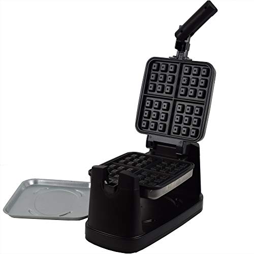 Syntrox Germany Chef Maker 1600 Watt Waffelautomat 200° Drehbares Edelstahl Waffeleisen für Original Belgische Waffeln – Bild 6