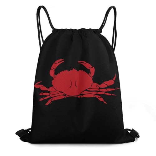 Crab Drawstring Backpack Durable Sport Gym Bags Daypack for Men Women 35 * 42cm
