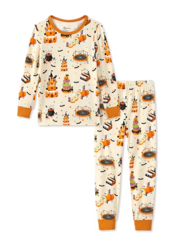 Image of PATPAT Toddler & Kids Pajama Sets with Bamboo Viscose, Snug Fit Pjs for Girls, All-Season Comfort Sleepwear, Ages 2-12 Years
