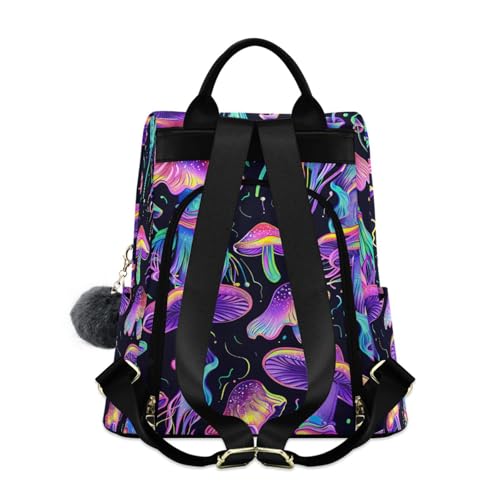 Mochila antirrobo mujer ideal para viajar con estilo y pompón casual 2