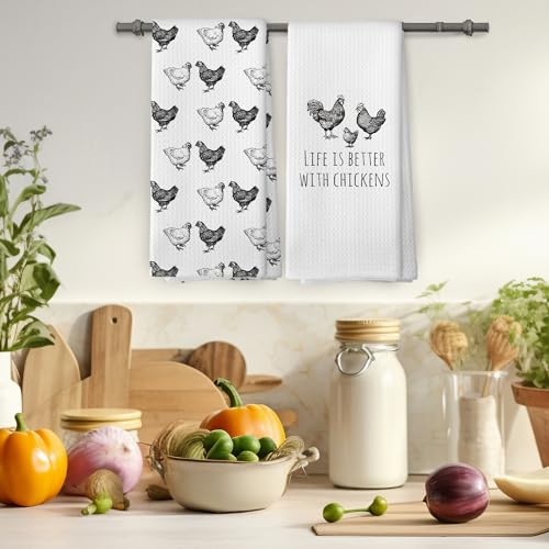 50% Off Funny Chicken Kitchen Towels Set of 2