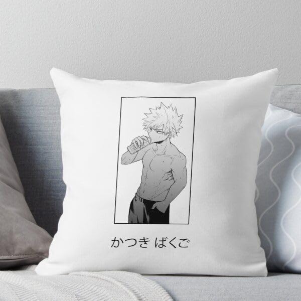 Anime Katsuki BAKUGO Throw 16 * 16 Pillow with Cover | UBER Cool Merch for Anime Lovers