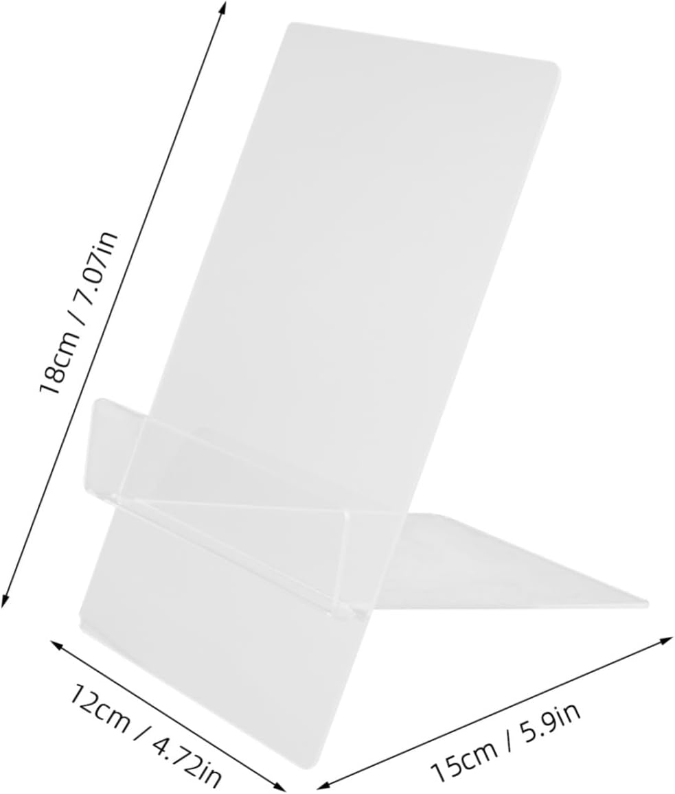 IMIKEYA 4pcs Easel Display Stand Acrylic Book Holder Kitchen Recipe Reading Rack