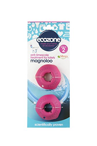 Ecozone Magnoloo Anti Limescale Treatment For Toilets, Removes & Prevents Limescale,  Lasts For Up To 5 Years,  AllergyUK Certified,  Vegan, Cruelty Free - Pack of 2