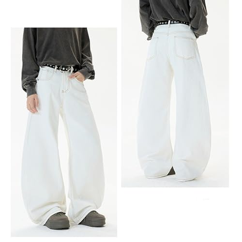 Barrel Jeans Men Vintage Bootcut Wide Leg Barrel Denim Pants Washed Streetwear for Skater Baggy Jeans Relax Fit3