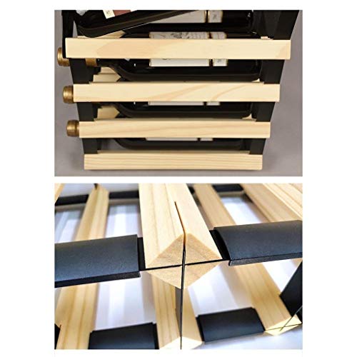 Soporte para 16 botellas de vino de madera natural miniatura 3