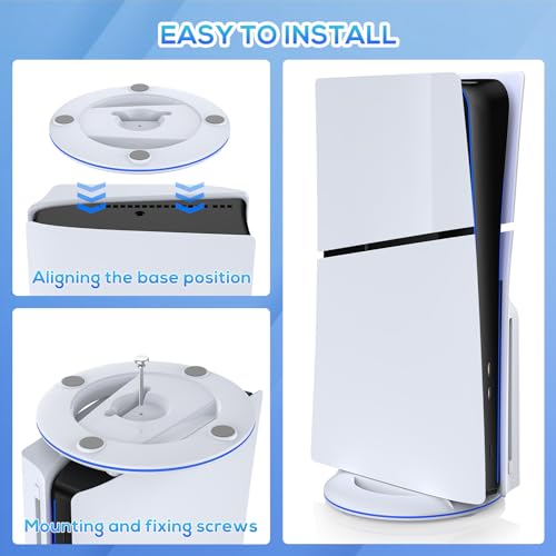 Auarte 2023 Vertical Stand For Ps5 Slim Console Disc And Digital With Screw, Base Stand Replacement For Playstation 5 Slim Console thumb #5