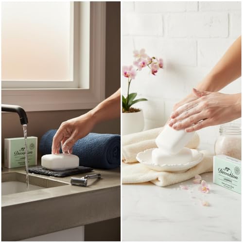 Image of Devotion | Jasmine Natural Bath Soap | Pack of 6, 75g Each | Handmade, Moisturizing & Aromatic | Ideal for All Skin Types