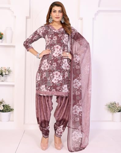 Image of Yashika Women'S Unstitched Crepe Dress Materials | Crepe Salwar Suit For Women | Suit Material For Women Unstitched