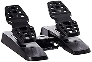 Turtle Beach VelocityOne Universal Rudder Pedals for Windows 10 &amp; 11 PCs, Xbox Series X, Xbox Series S, and Xbox One Featuring Smooth Rudder Axis, Adjustable Brakes and Pedal Width – Black