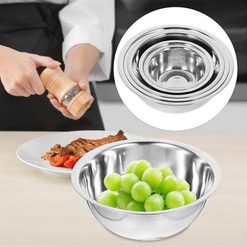 Set de 5 tazones de acero inoxidable para cocina miniatura 7