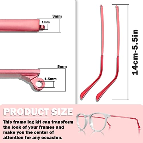 LNQ LUNIQI 1 Pair Metal Eyeglass Replacement Arm - Image 2