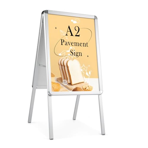 LN COZY CORNER A2 Display Board Stand - Pavement Sign for Posters A2 Waterproof Board Stand Versatile Sign Stand for Indoor/Outdoor Use