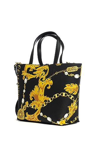 VERSACE JEANS COUTURE Sac fourre-tout avec motif Chain Couture Or, simili cuir, imprimé signé baroque, finition dorée, patch intérieur avec logo, compartiment...