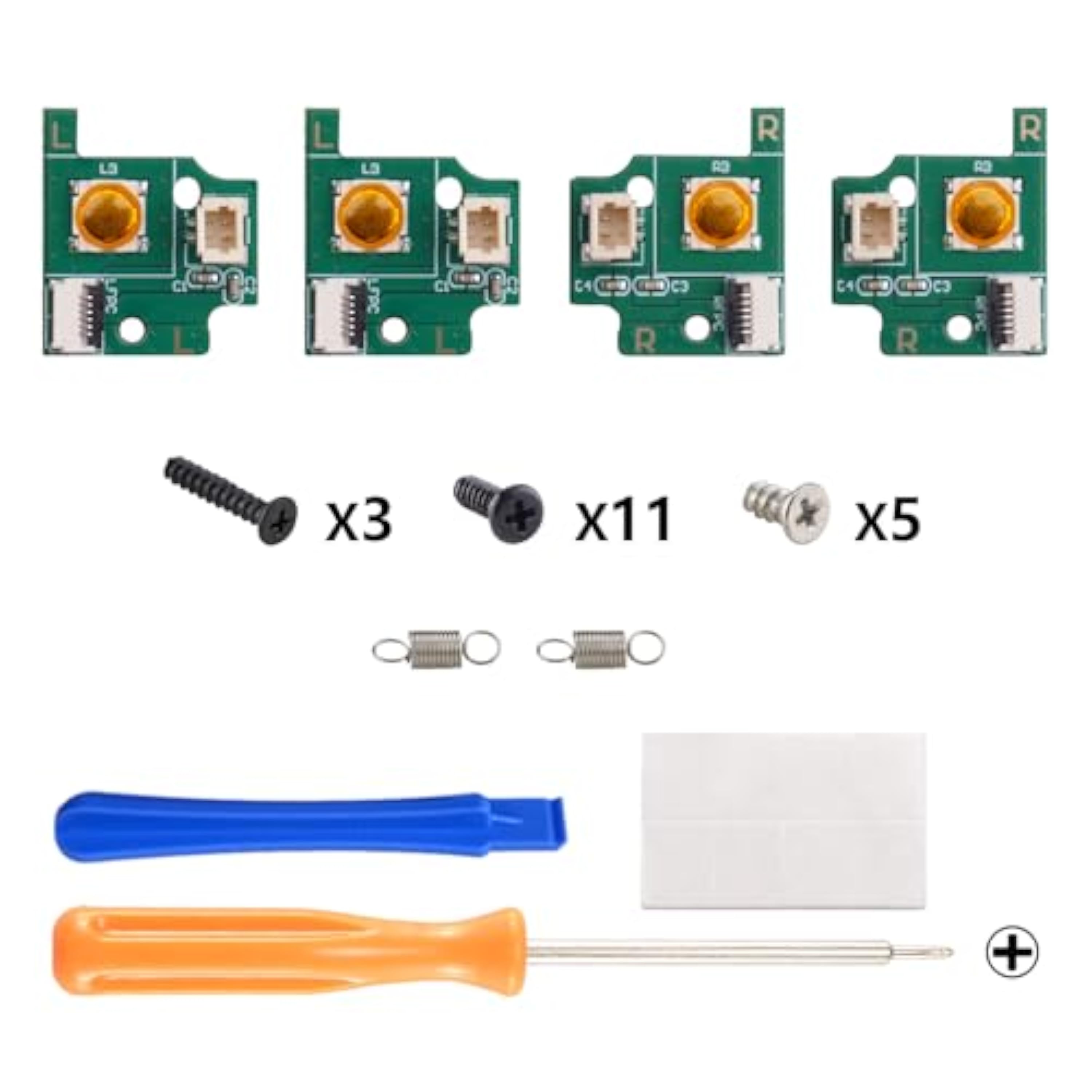 eXtremeRate Placa de Interruptor Reemplazo Kit de Palancas Traseras para ps5 Edge Control, Back Paddles Switch Board de Reparación, Piezas Mejoradas con botones LB RB Rediseñados- Sin Botones Traseros