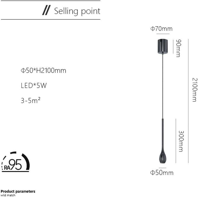 Lámpara longitudinal YSJNGF con reflejo de ácido para iluminación moderna de cocina 4