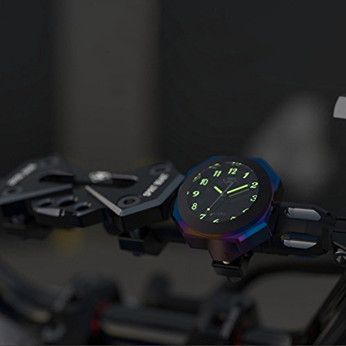 Perfectech Waterproof 7/8"- 1 1/8" Handlebar Luminous Dial Motorcycle Clock for Dirt Bike Motocross Yamaha Kawasaki Honda Suzuki Harley Davidson (Burning blue) - Thumbnail 2