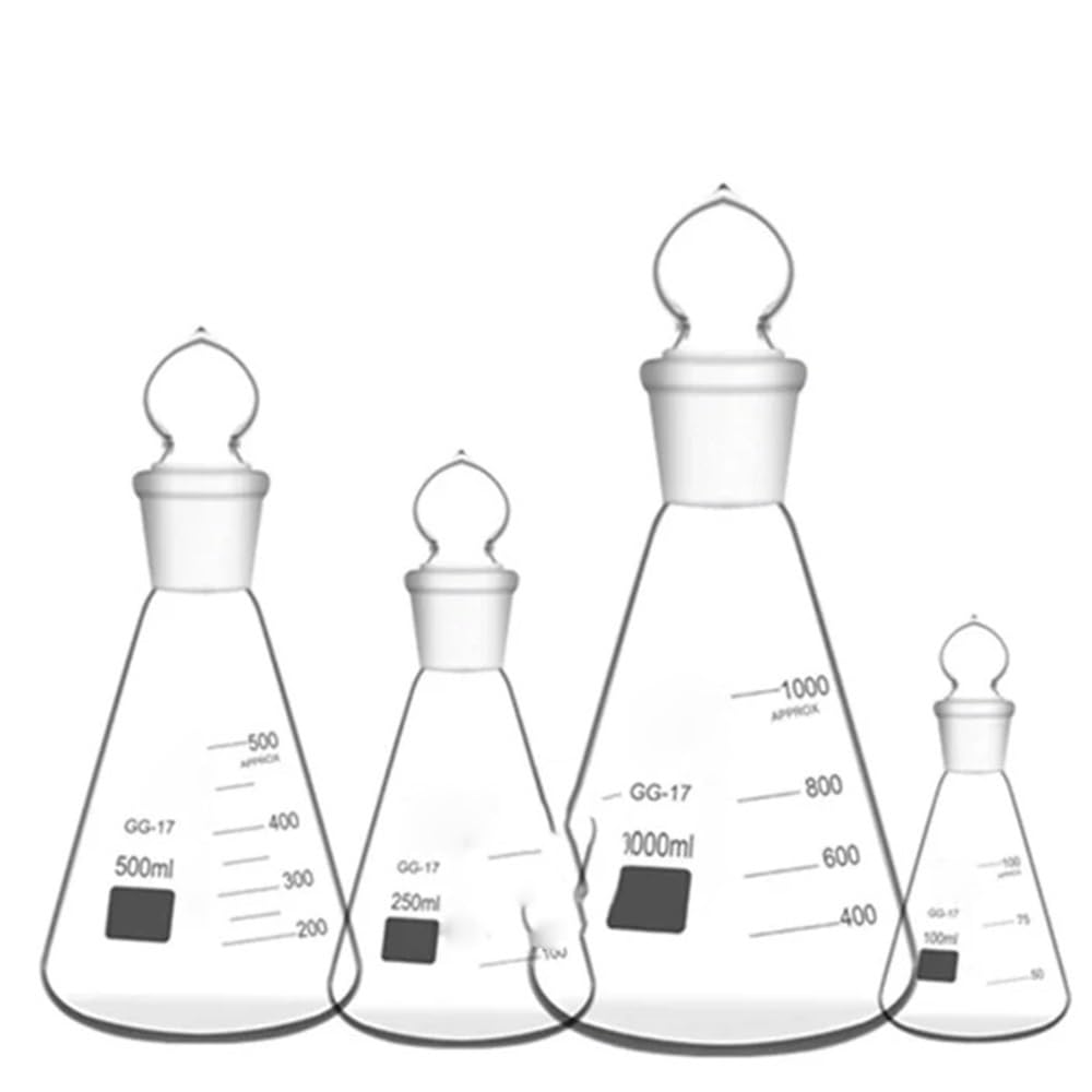 Attrezzature e forniture di laboratorio 1 pz/lotto da 50 ml a 1000, beuta conica in vetro borosilicato laboratorio con tappo smerigliato n. 19. 24. 29. 34