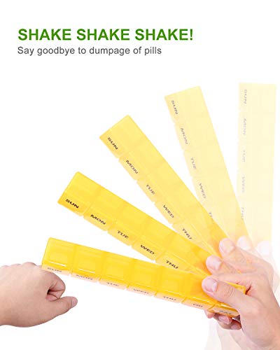 Sukuos Extra Large Pill Organizer, Weekly Pill Box, Pill Case With Clear Lid, Arthritis Friendly Medicine Organizer For Vitamins, Fish Oils Or Supplements, Bpa Free Medicine Organizer, Easy To Clean #TOP3