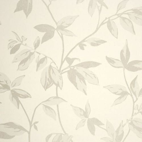 Papier peint feuilles blanches Yellowstone pour masquer mur imparfait