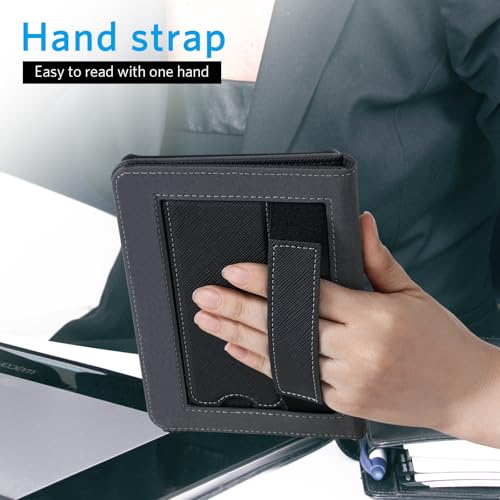 Image of CoBak Case with Stand for 6 Inch Kindle 2024 and 2022 Releases (11th Generation)- PU Leather Smart Cover with Auto Sleep /Wake & Hand Strap, Premium Protective Case for Kindle Basic,Black