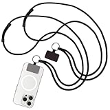 Closd Handyketten, Handykordeln, 2 Stück, schwarz, reißfest, absolut sicher, mit Schlüsselring, universal für jede Handyhülle, Made in Germany