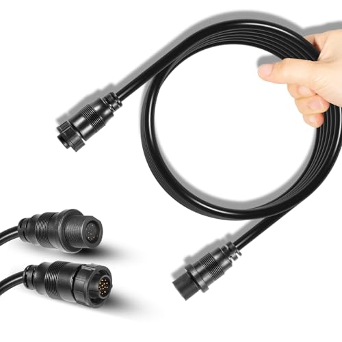 Bzumperyz 720106-1 EC M3 14W10 Transducer Extension Cable 14-pin Fit for Humminbird APEX XPLORE SOLIX and Onix Series Compatible with Built-in MEGA Imaging (10 Feet)