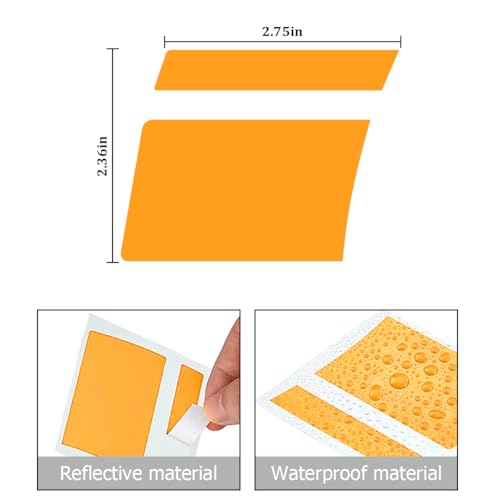 Image of Mandark 24PCS Car Wheel Rims Decal Stripes, Reflective Vehicle Tire Rim Stickers for 18-21 Inch Wheels, Safety Auto Exterior Hash Stripe Sticker Decoration, Universal for SUV, Truck, RV (Yellow)