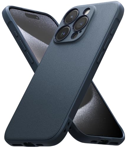 Image of Ringke Onyx Compatible with iPhone 15 Pro Case Cover Rugged Flexible Durable Anti-Slip TPU Protection Shockproof iPhone 15 Pro Back Cover - Navy