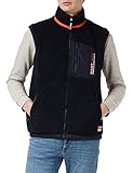 gant fleece  GANT Herren D2. Sherpa Fleece Vest Strickjacke, Evening Blue, 4XL