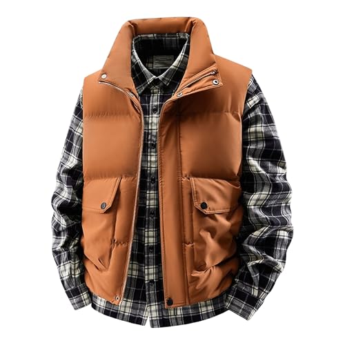 Gilet matelassé à bulles DGKaxiyaHM pour homme avec col montant sans manches
