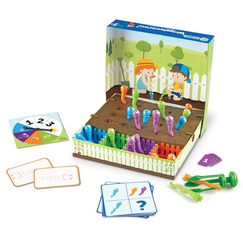 Learning Resources Wriggleworms! Fine Motor Activity Set – 47 Pieces, Ages 3+ Toddler Learning Toys, Develops Toddler’s Fine Motor and Color Recognition Skills