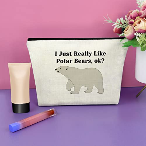 Sazuwu Polar Bear Gifts for Women Makeup Bag Travel Pouch Perfect for Animal Lovers Birthdays Christmas Graduation Cosmetic Bag2